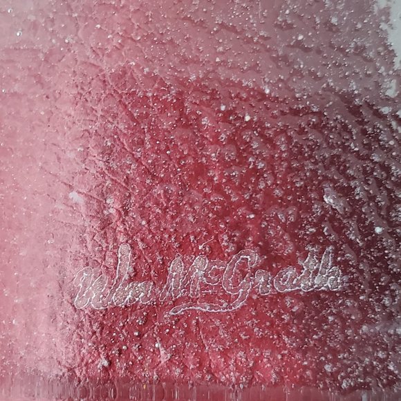 Fused Art Glass #56063 Signed Wm McGrath "Poinsettia" - Picture 2 of 4